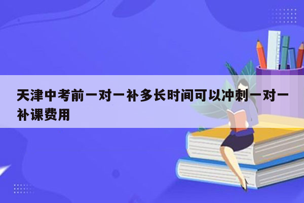 天津中考前一对一补多长时间可以冲刺一对一补课费用