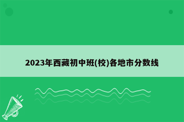 2023年西藏初中班(校)各地市分数线