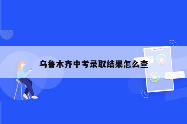 乌鲁木齐中考录取结果怎么查