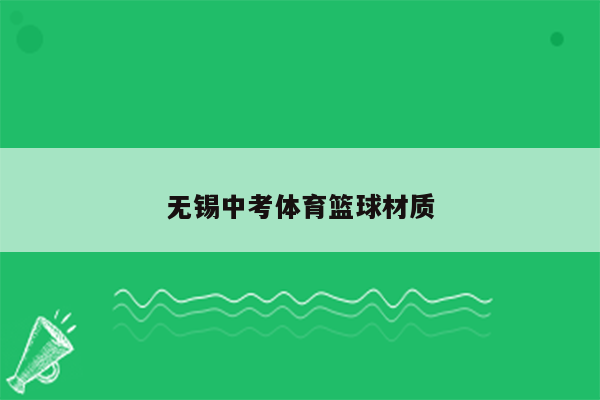 无锡中考体育篮球材质