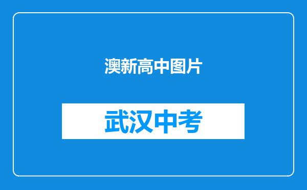 澳新高中图片