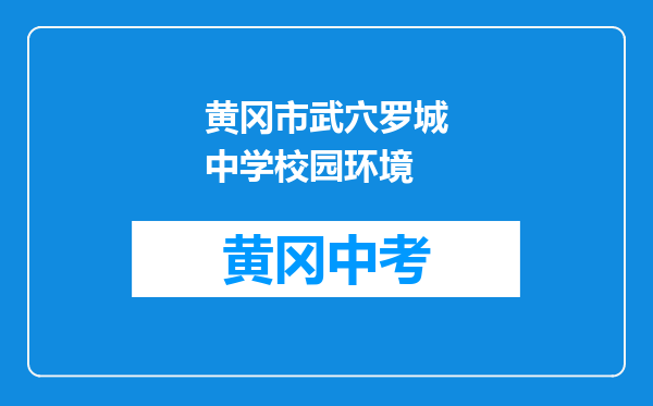 黄冈市武穴罗城中学校园环境