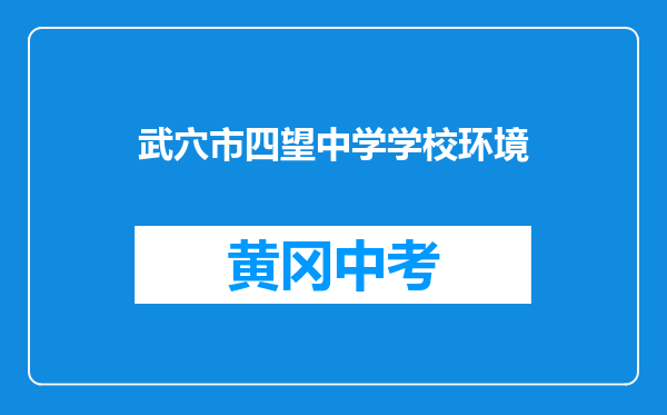 武穴市四望中学学校环境