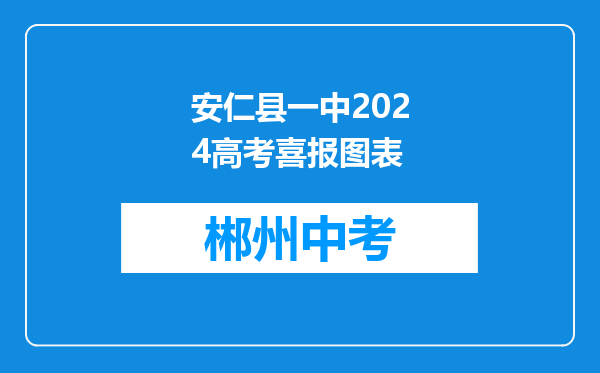 安仁县一中2024高考喜报图表