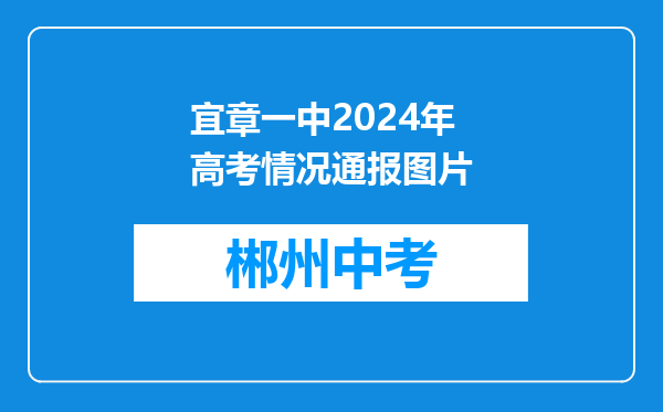 宜章一中2024年高考情况通报图片