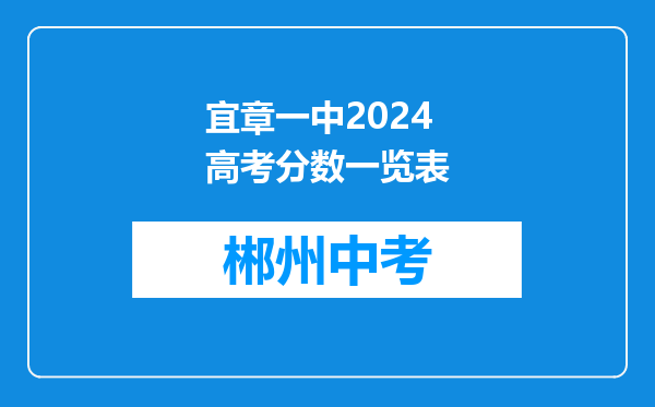宜章一中2024高考分数一览表
