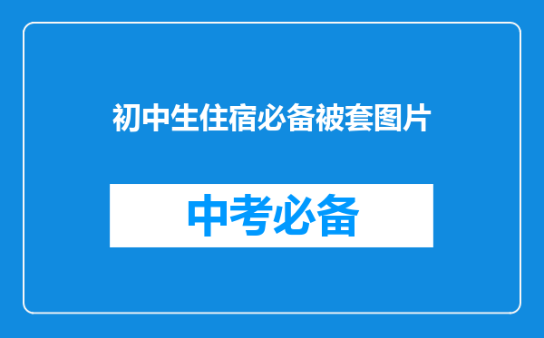 初中生住宿必备被套图片