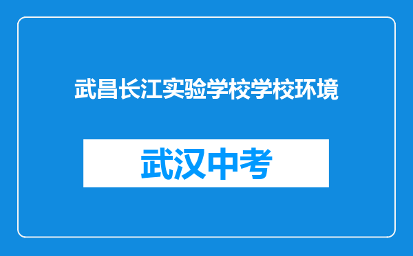 武昌长江实验学校学校环境
