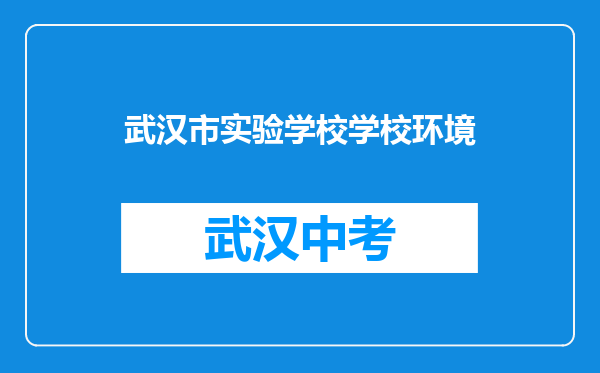 武汉市实验学校学校环境
