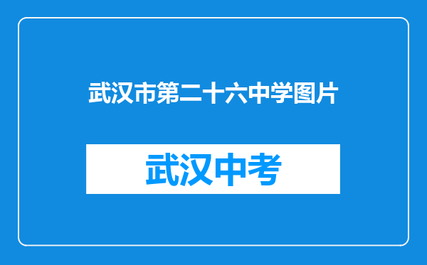武汉市第二十六中学图片
