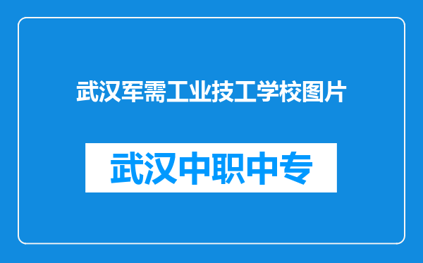 武汉军需工业技工学校图片