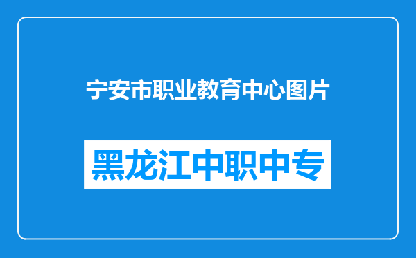 宁安市职业教育中心图片