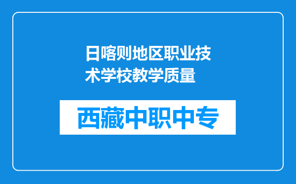 日喀则地区职业技术学校教学质量