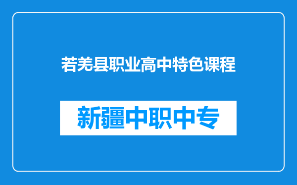 若羌县职业高中特色课程