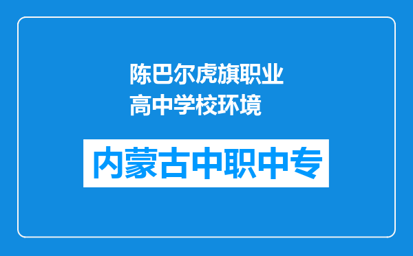 陈巴尔虎旗职业高中学校环境