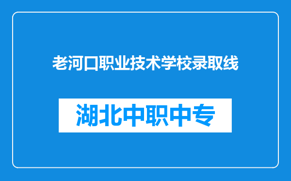 老河口职业技术学校录取线