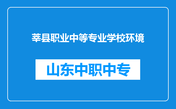 莘县职业中等专业学校环境