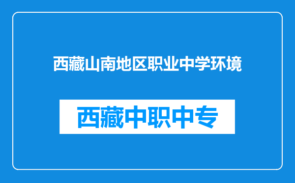 西藏山南地区职业中学环境