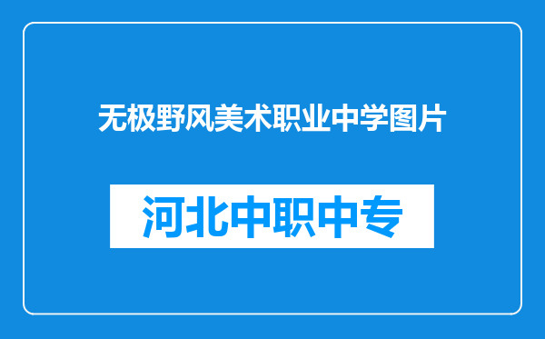 无极野风美术职业中学图片