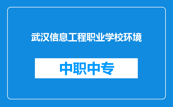 武汉信息工程职业学校环境