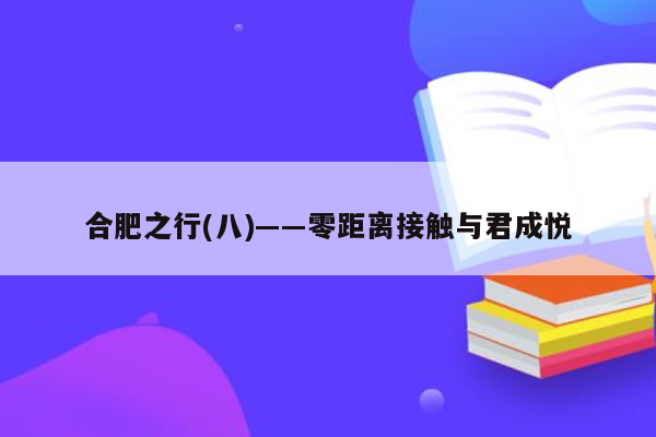 合肥之行(八)――零距离接触与君成悦