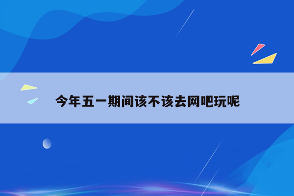 今年五一期间该不该去网吧玩呢