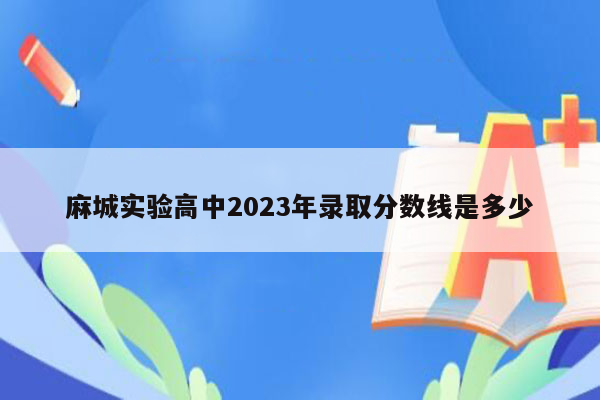 麻城实验高中2023年录取分数线是多少