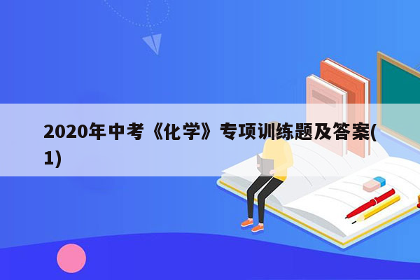 2020年中考《化学》专项训练题及答案(1)