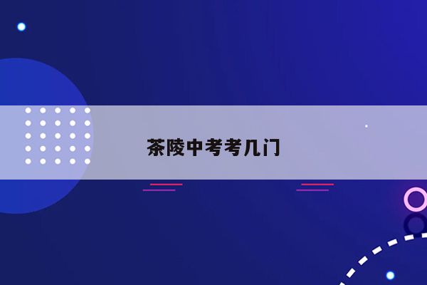 茶陵中考考几门
