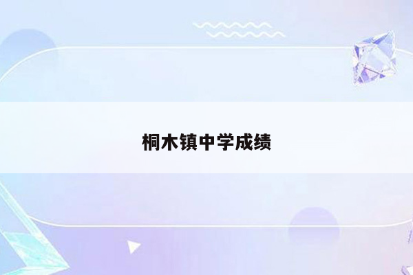 桐木镇中学成绩