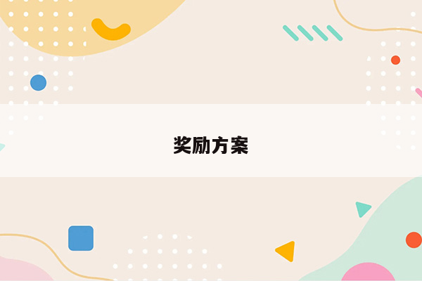 奖励方案