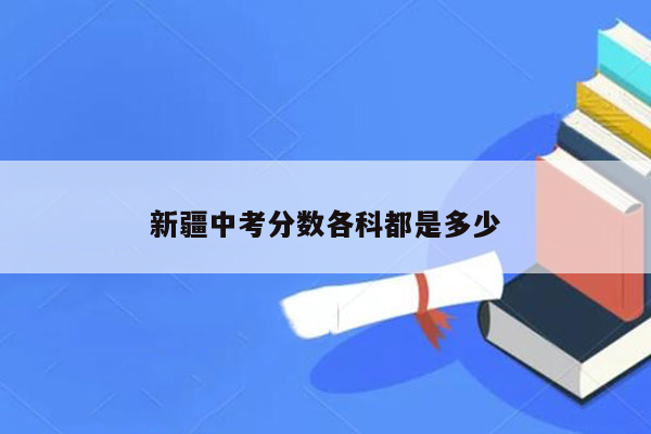 新疆中考分数各科都是多少