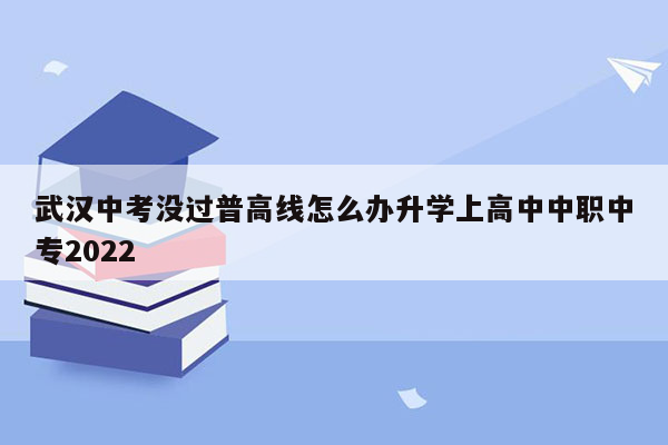 武汉中考没过普高线怎么办升学上高中中职中专2022