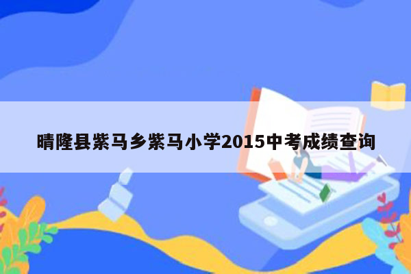 晴隆县紫马乡紫马小学2015中考成绩查询