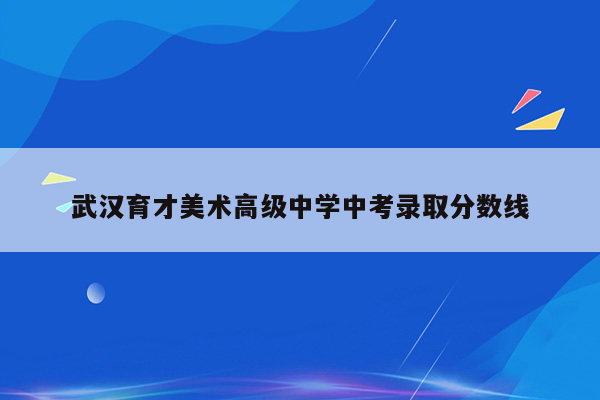 武汉育才美术高级中学中考录取分数线