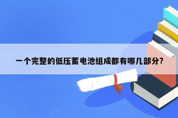 一个完整的低压蓄电池组成都有哪几部分?