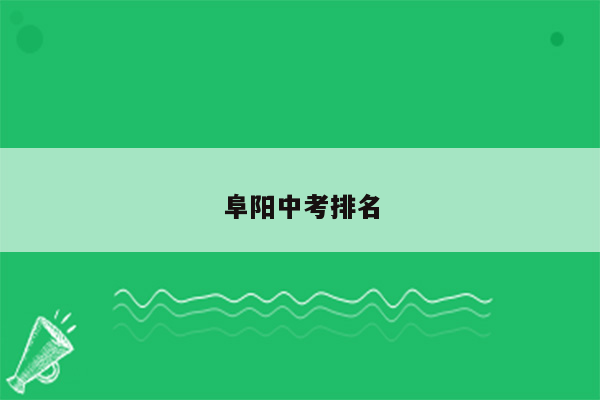 阜阳中考排名