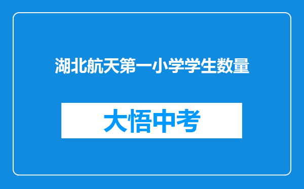 湖北航天第一小学学生数量