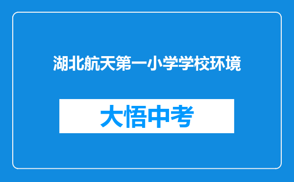 湖北航天第一小学学校环境