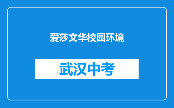 爱莎文华校园环境
