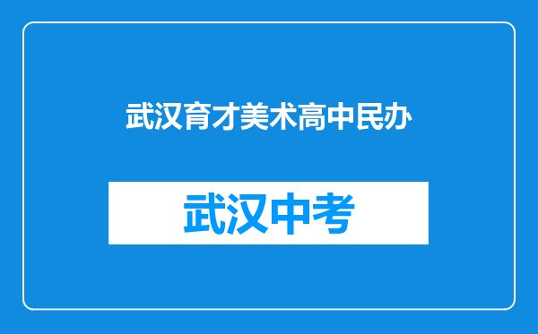 武汉育才美术高中民办