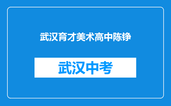 武汉育才美术高中陈铮