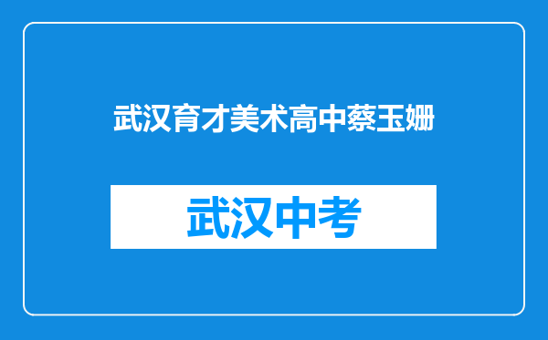 武汉育才美术高中蔡玉姗