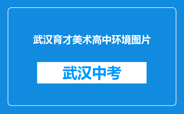 武汉育才美术高中环境图片