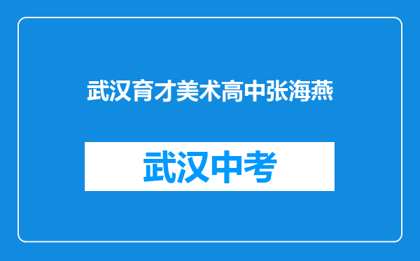 武汉育才美术高中张海燕
