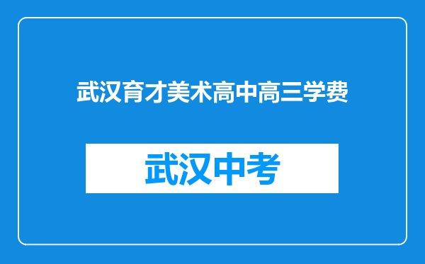 武汉育才美术高中高三学费