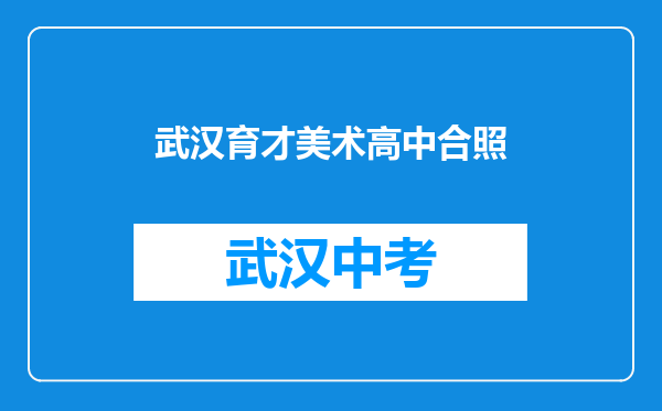 武汉育才美术高中合照