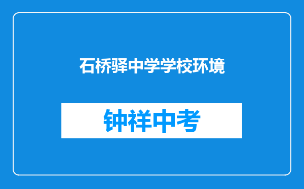 石桥驿中学学校环境