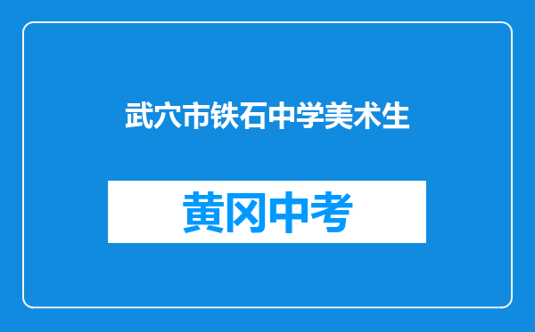 武穴市铁石中学美术生
