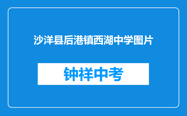 沙洋县后港镇西湖中学图片